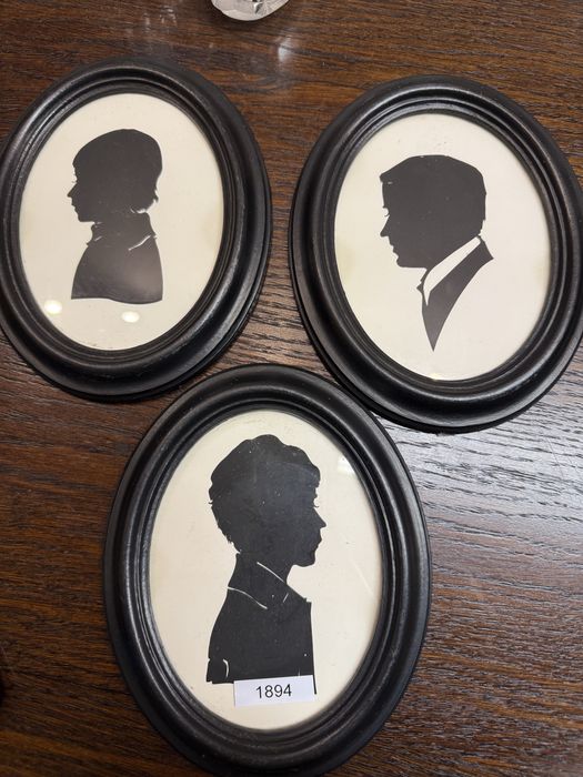 3 sztuki ramki do zdjęć owalne plastikowe dekoracja 1894