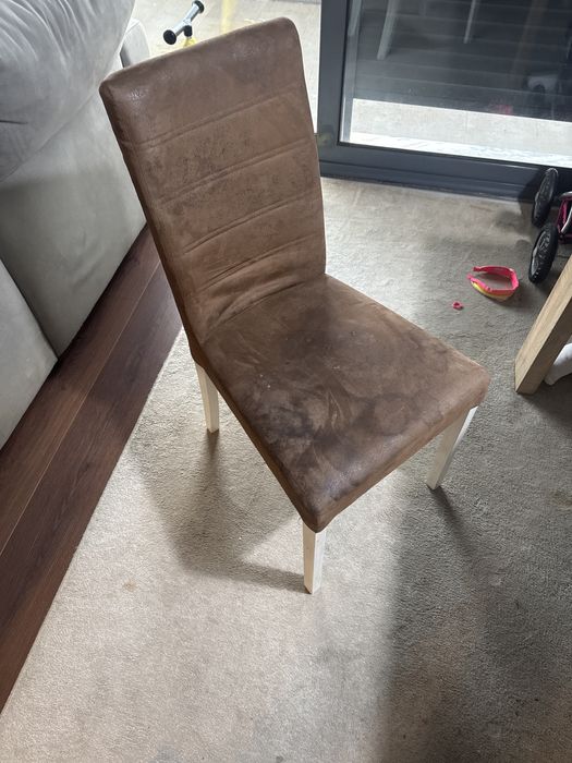 Cadeira mesa de jantar  estlo camurça