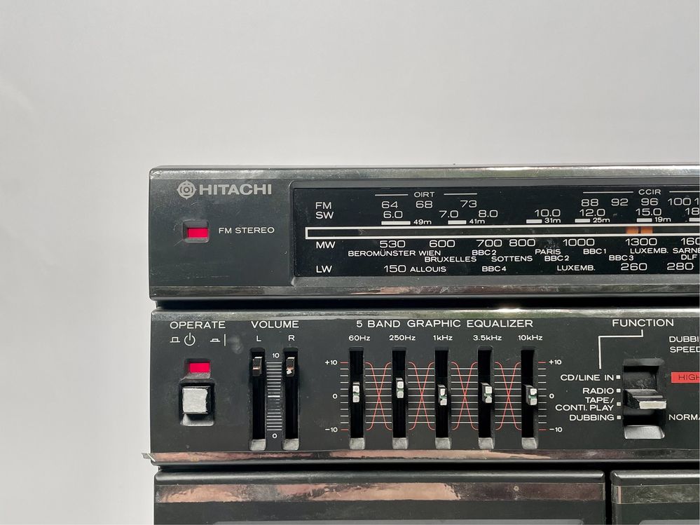 Retro vintage Radiomagnetofon Hitachi TRK-W530E Boombox oldschool