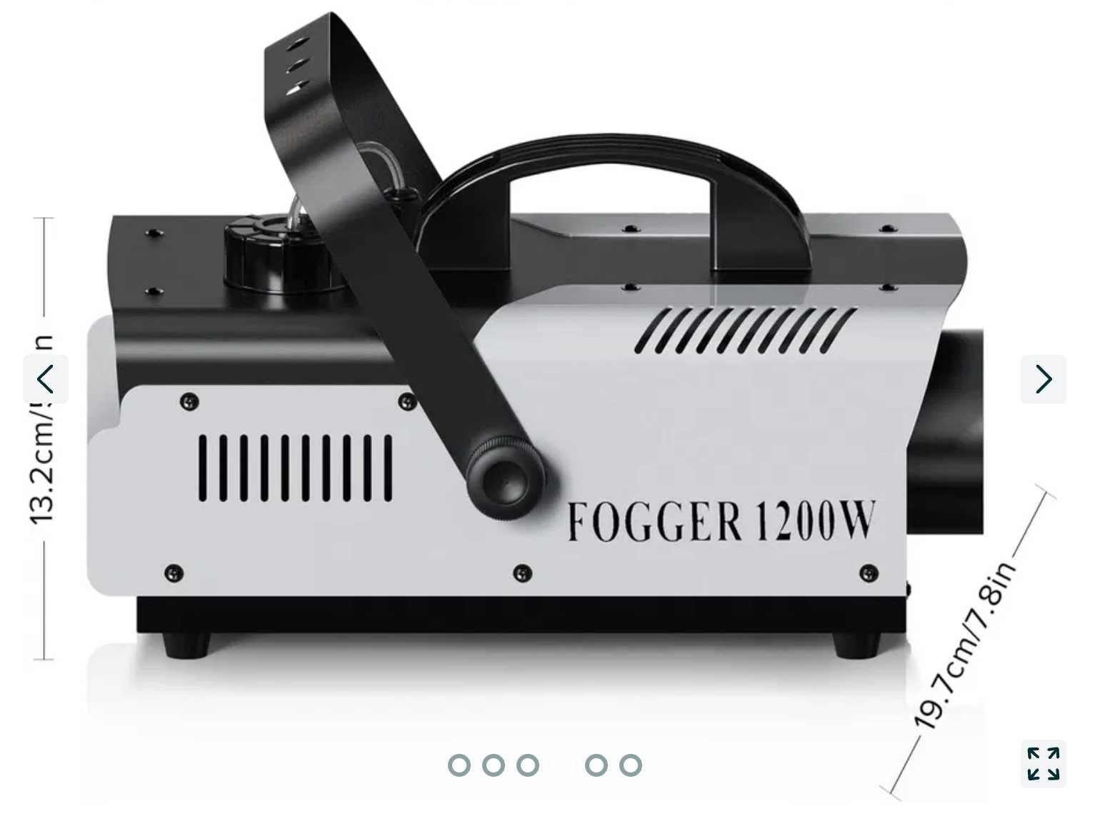 UKing 1200 W Mini Fog Machine with 6 RGB LED Controllable Lights