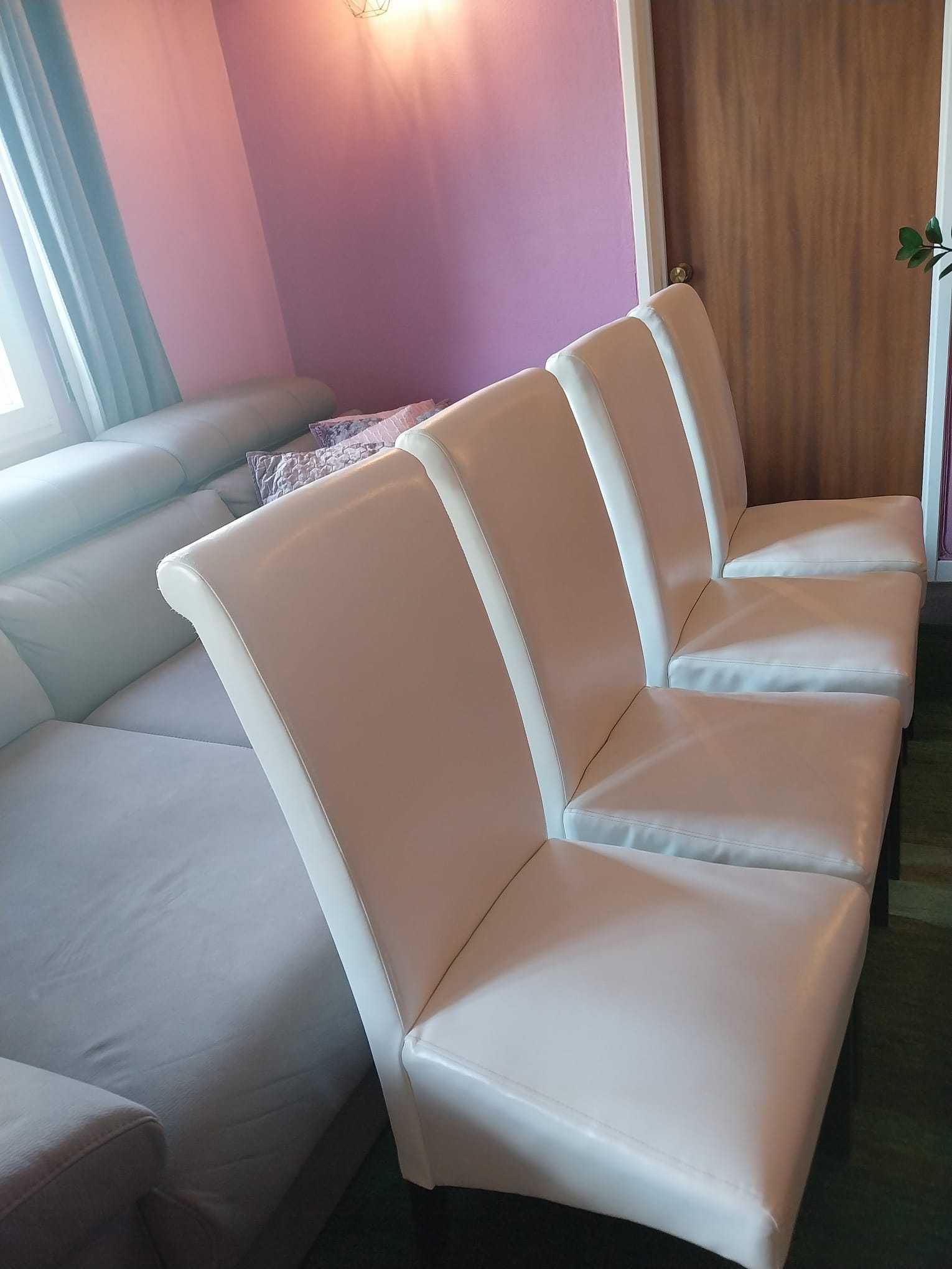 Cadeiras sala jantar brancas de madeira maciça