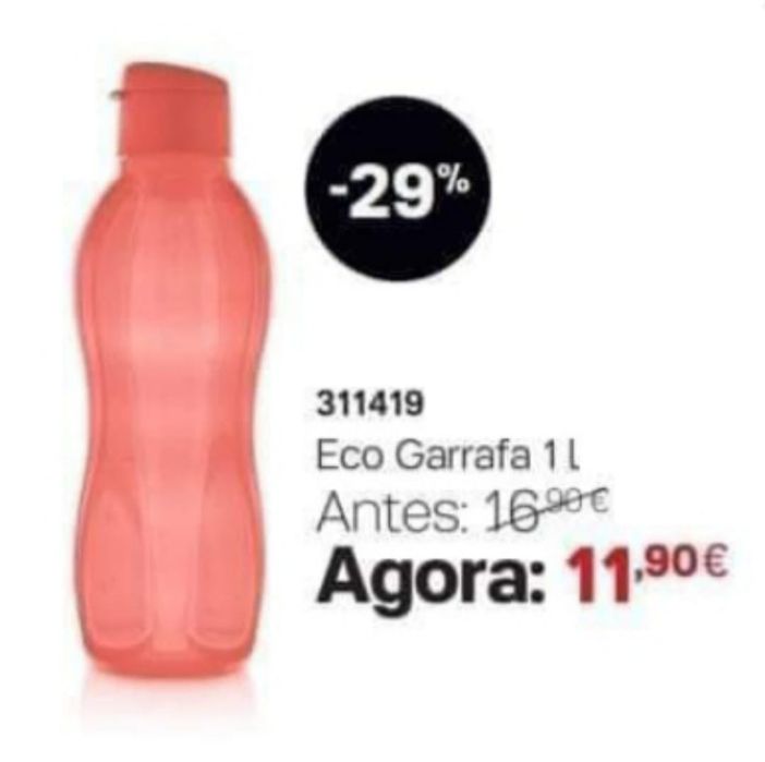 Eco garrafas Tupperware várias capacidades e cores desde €6.00