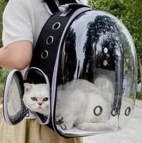 Рюкзак-переноска прозрачный для кошек и собак
