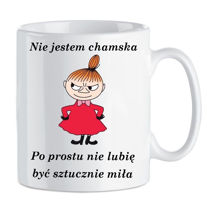 Kubek z nadrukiem Mała Mi, Muminki, Śmieszne, Zabawny tekst BI-MI-0021