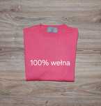 Sweter 100% wełna różowy
