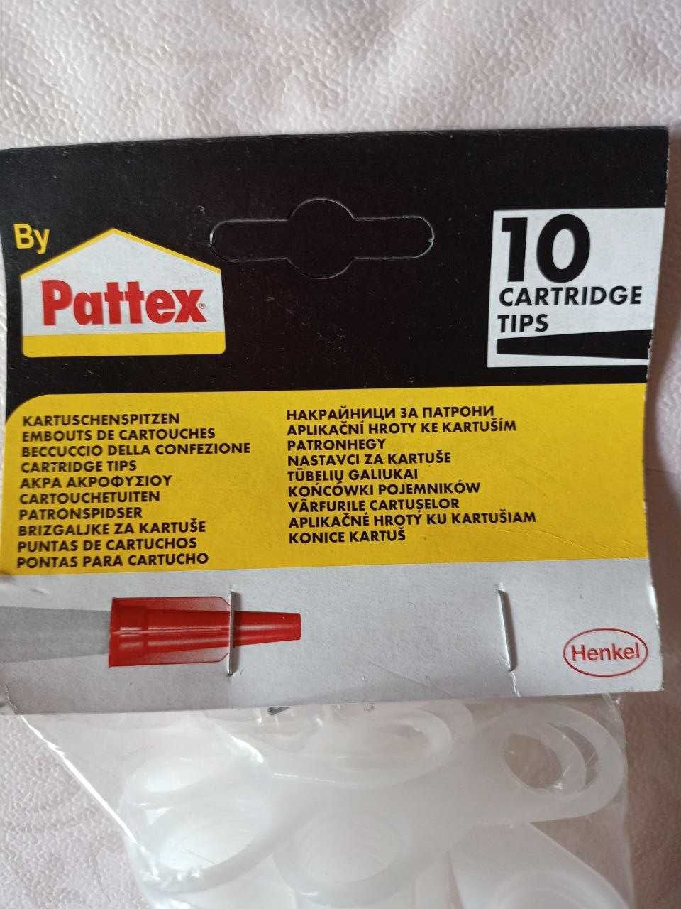 Наконечники на силікон Pattex 10 шт білий-червоний