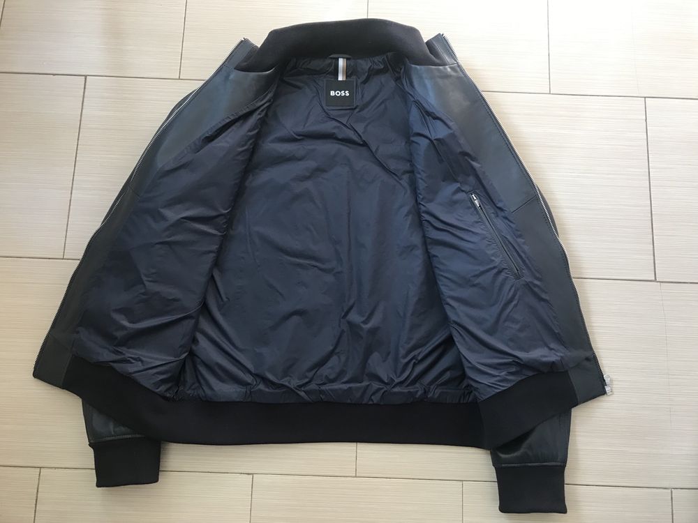 Куртка кожаная мужская HUGO BOSS. Оригинал.