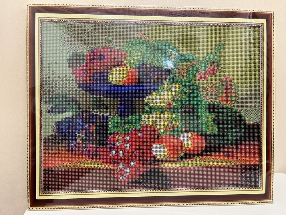Алмазная мозаика 50X40см Натюрморт фрукты