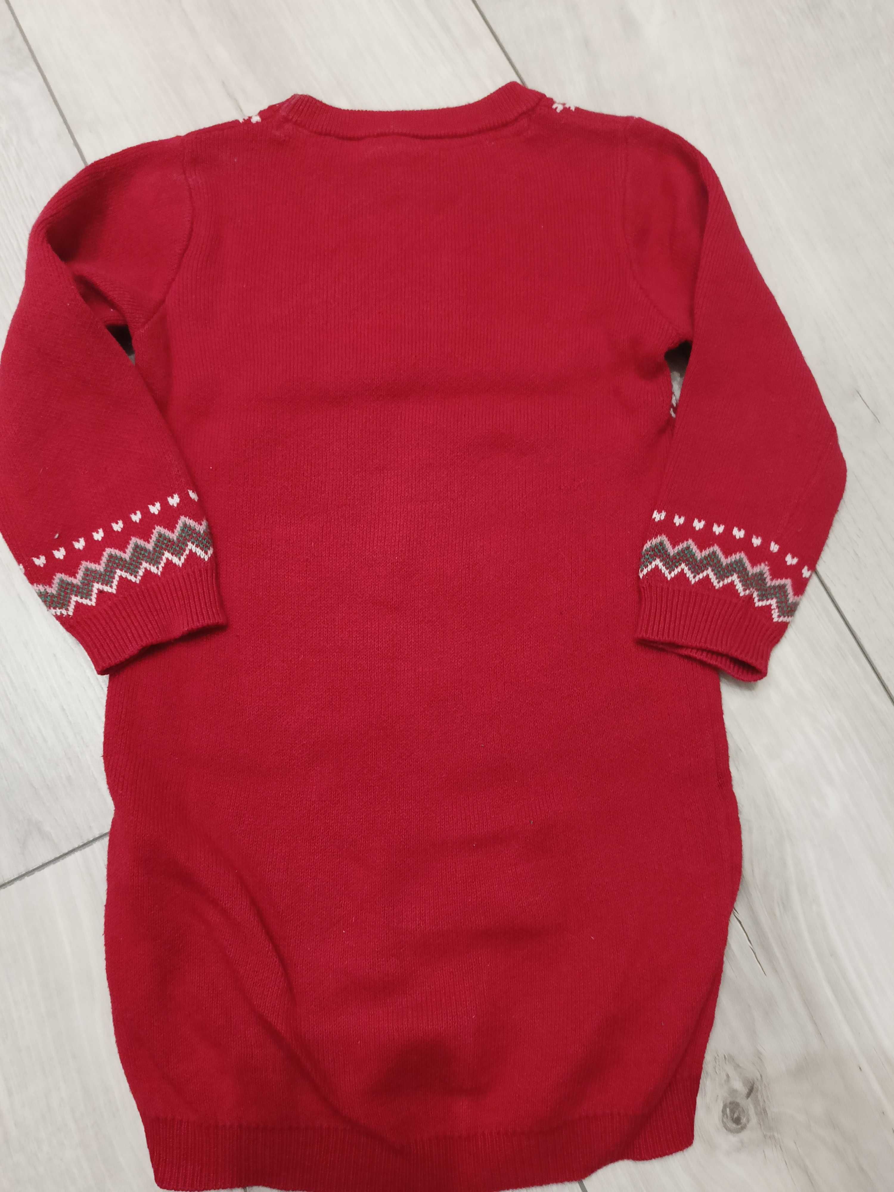 Sweterkowa sukienka/tunika dla dziewczynki