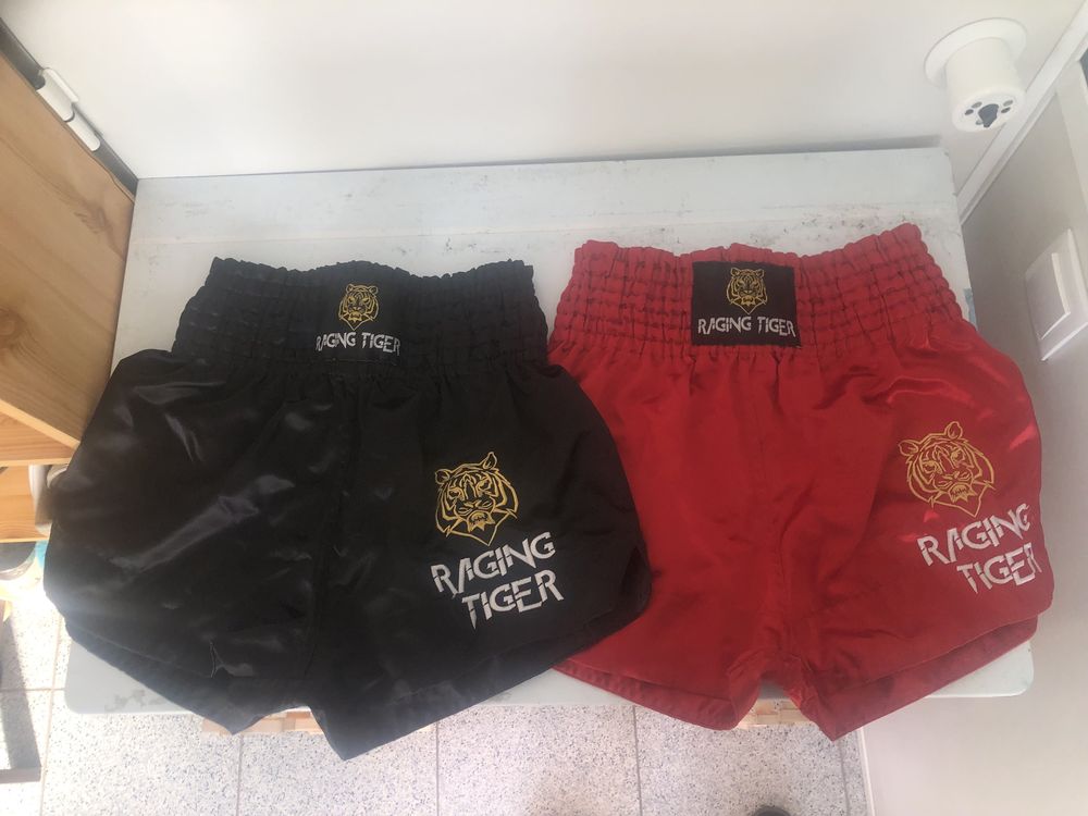conjunto de equipamento de MMA/BOXE da marca RAGING TIGER semi novos.