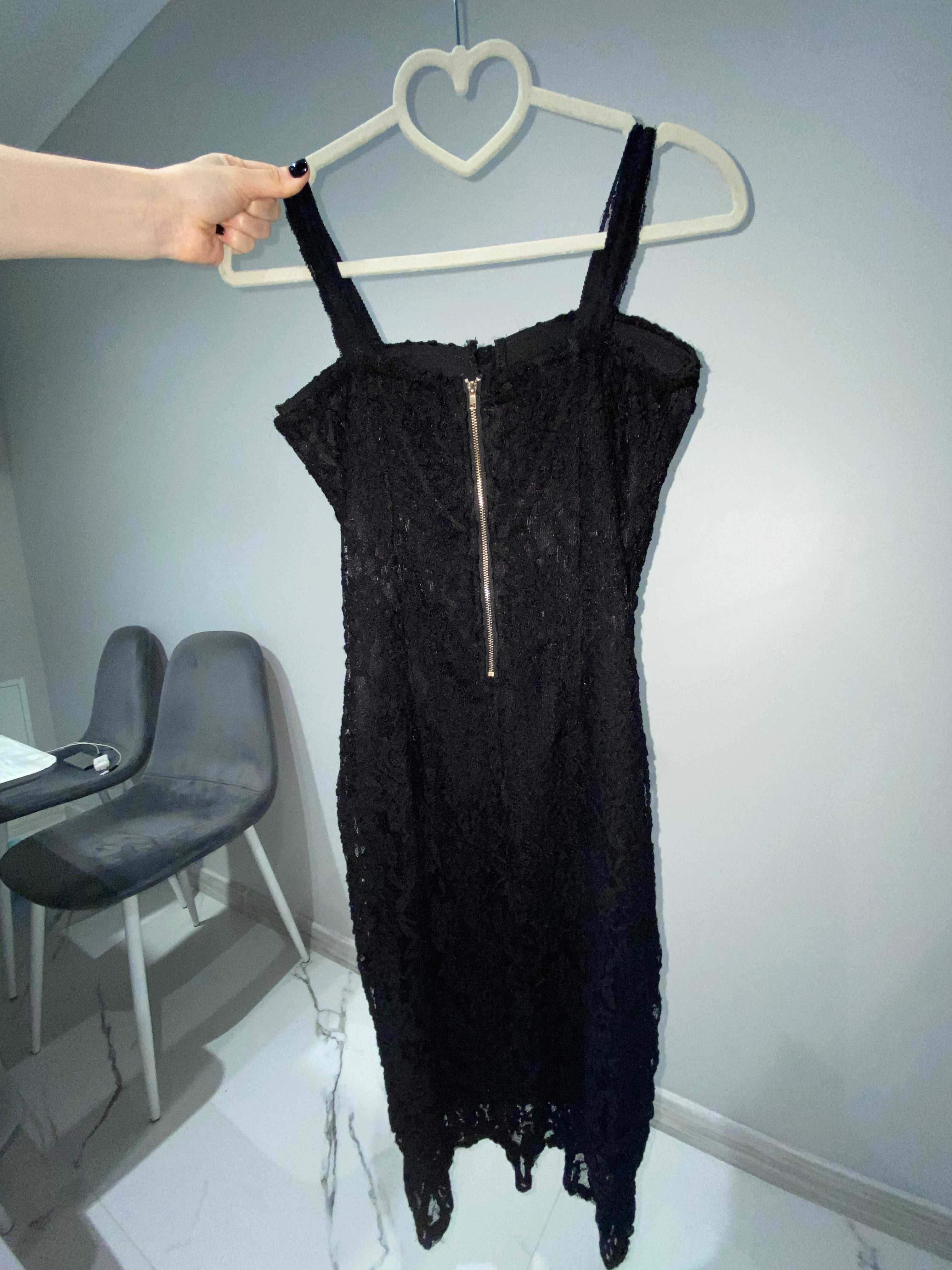 Мереживне чорне вечірнє плаття/стрейч; розмір S