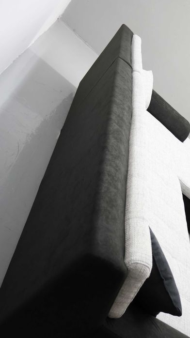PRA DESIGN NAROŻNIK funkcja spania, rogówka, kanapa tkanina SZARA tkan