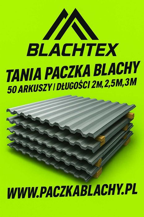 Blacha trapezowa Tania Promocja po 14,99 zł/m2 Pakiet