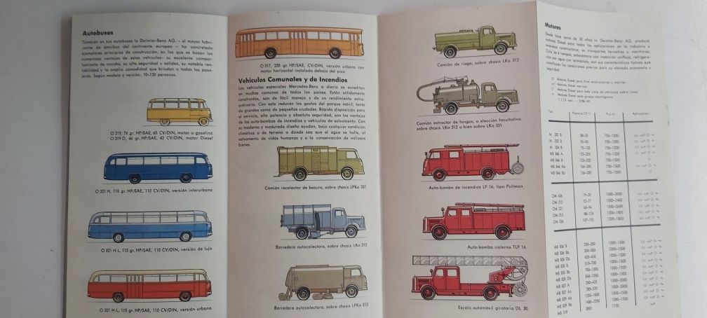 Catalogo com Programa de produçao Mercedes-Benz  de 1959
