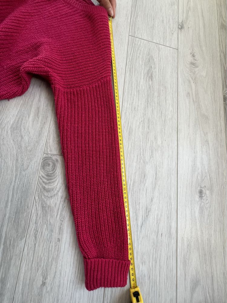 Sweter, sweterek oversize Review malinowy