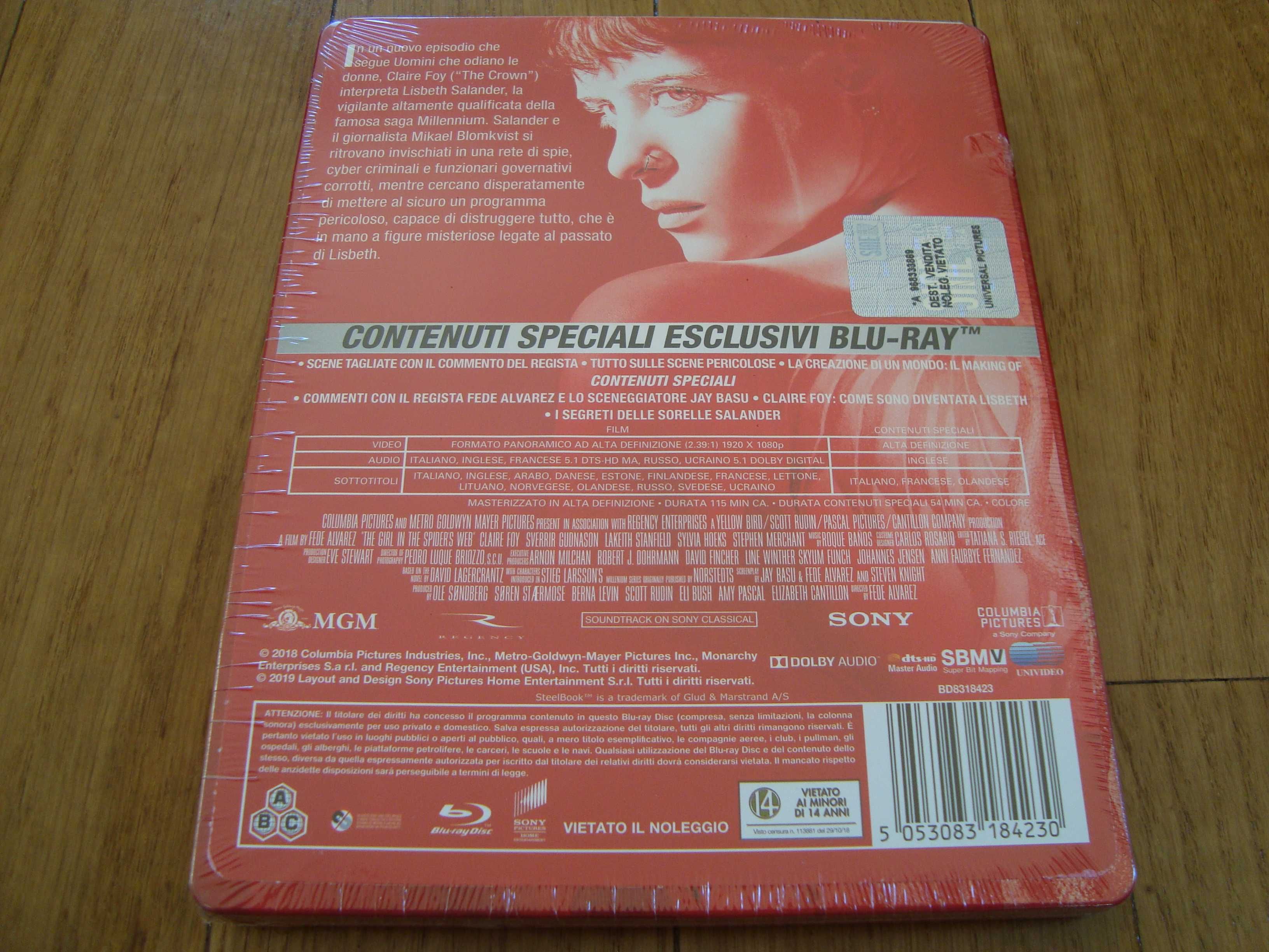 A Rapariga Apanhada na Teia de Aranha (BR) / Ed. Italiana (Steelbook)