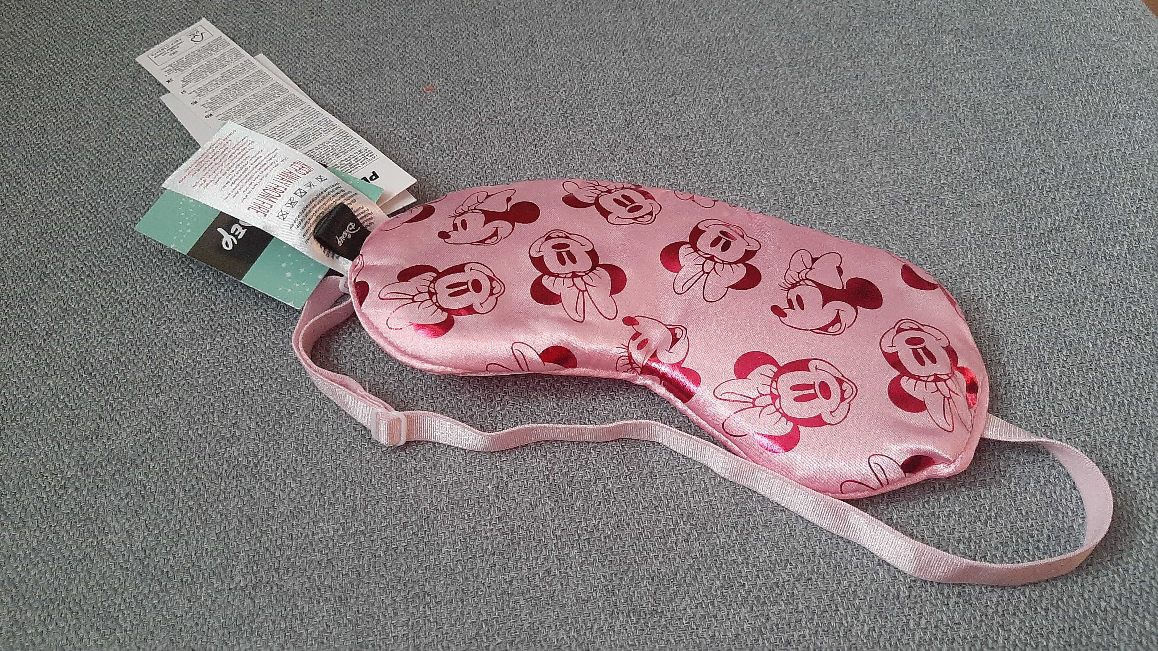 NOWA Opaska na oczy do snu spania regulowana różowa Myszka Miki Disney