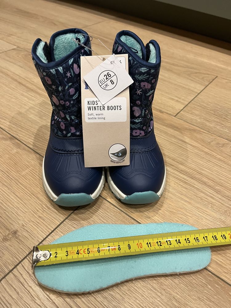 Buty zimowe śniegowce kozaki lidl lupilu 26 nowe