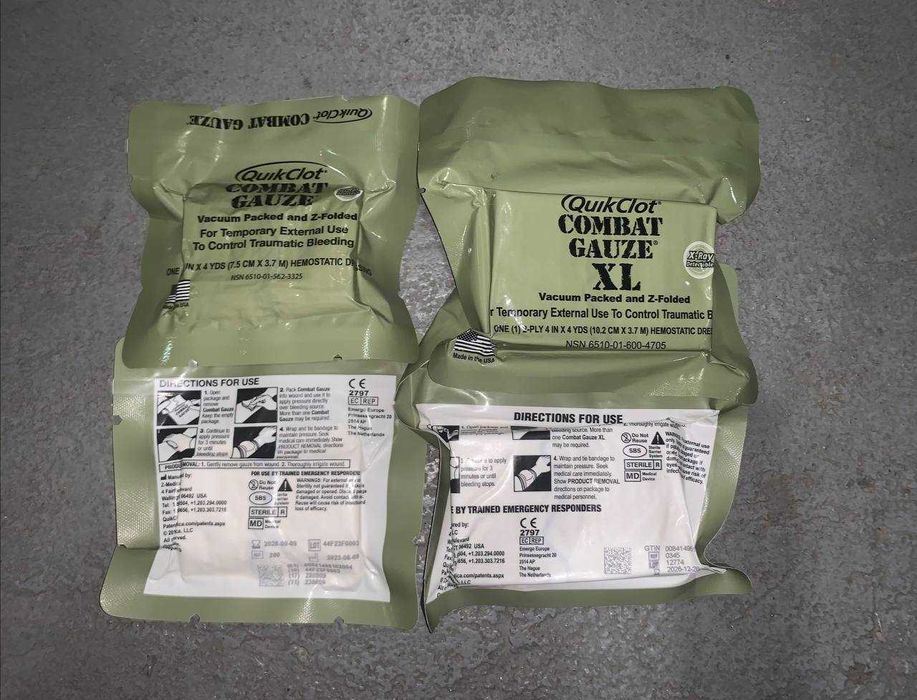 Гемостатичний бинт QuikClot Combat Gauze Строк до 2029 року є ОПТ