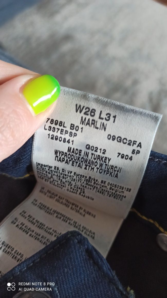 Spodnie Jeans Lee Marlin W26 L31 nowe