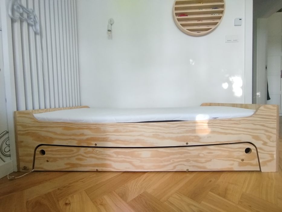 Łóżko dziecięce drewniane Smartwood Tila 10 z szufladą 80x160 cm