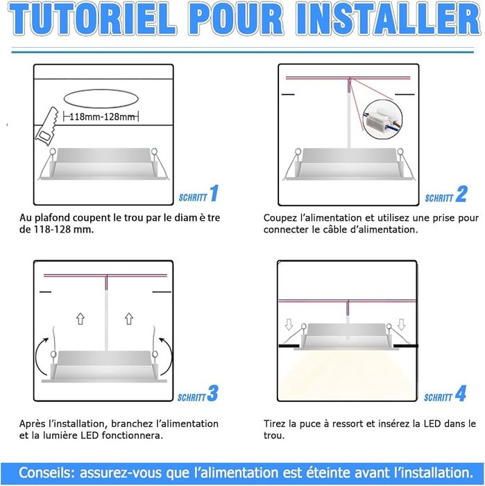 Oprawa led wpuszczana 9V