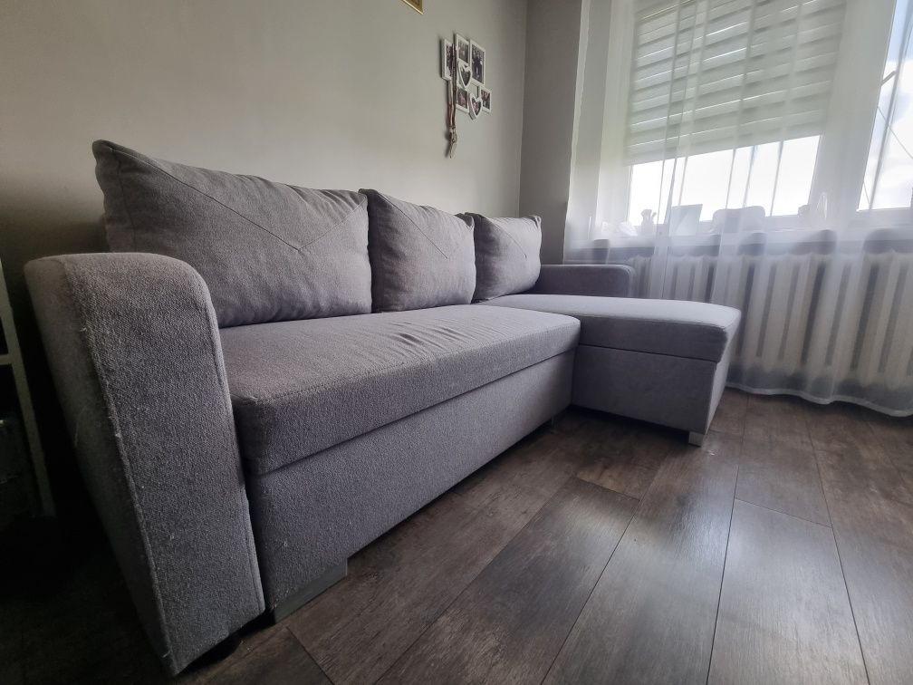 Narożnik lewy/prawy 3-osobowy z funkcją spania pojemnik na pościel