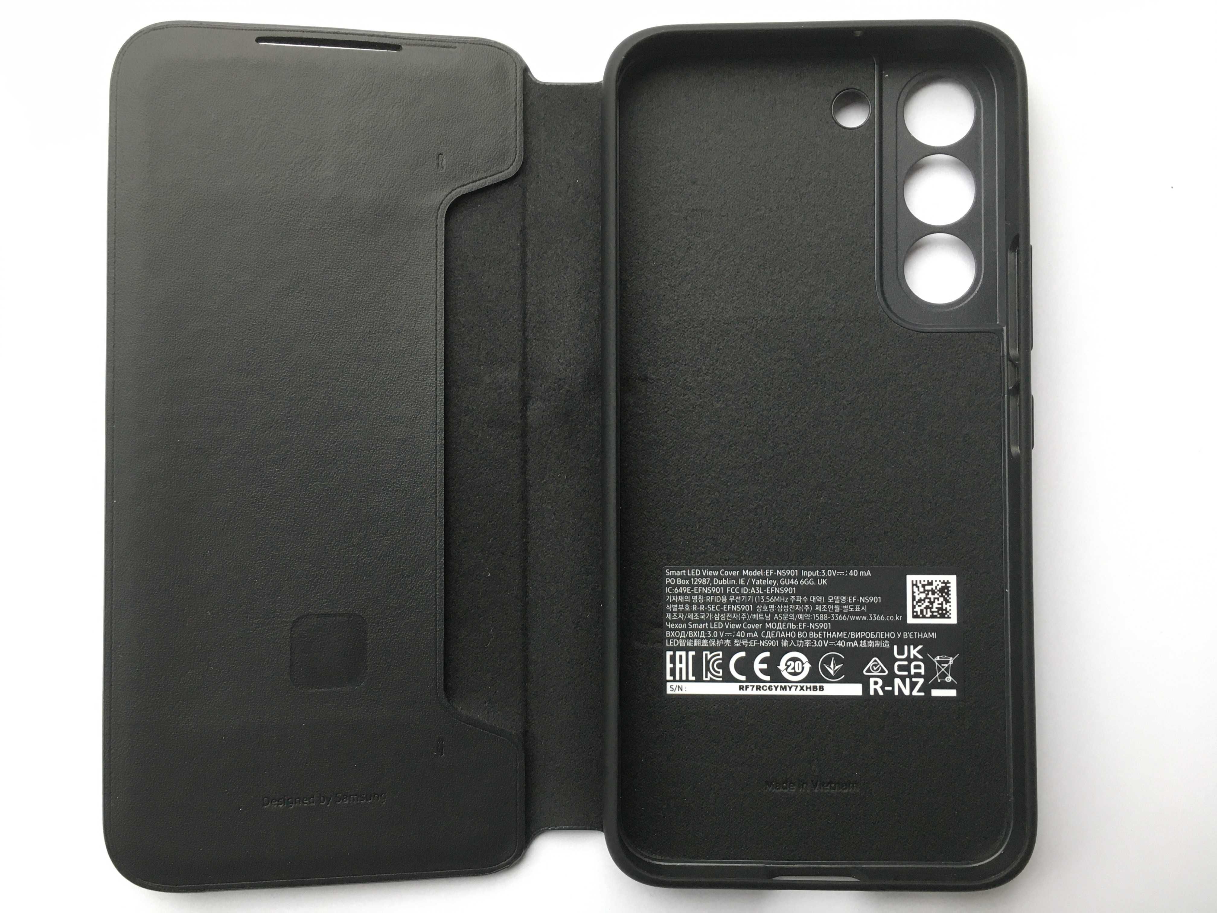 Чехол-книжка Smart LED View Wallet EF-NS901PBEGRU для Samsung S22