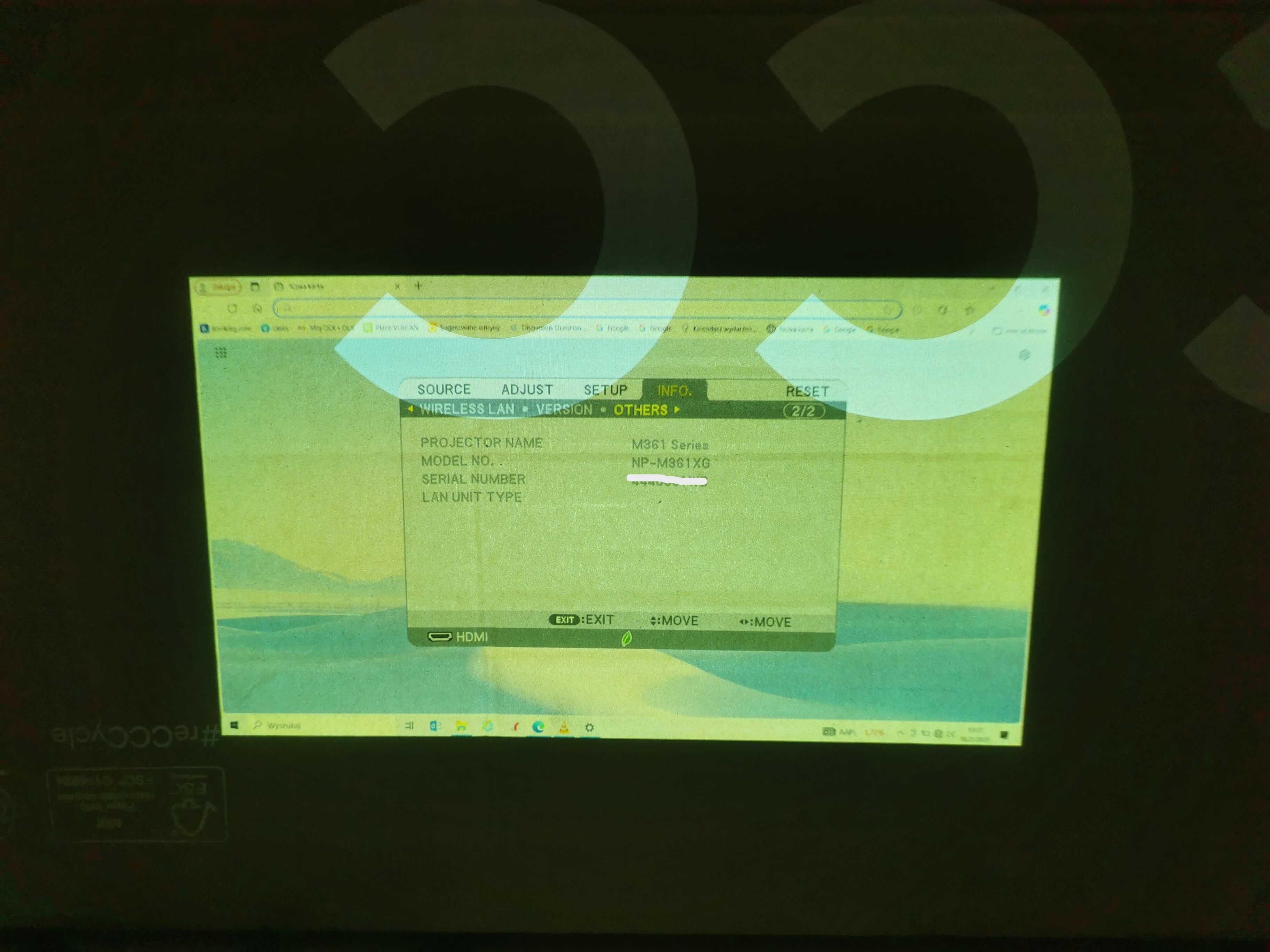 Projektor LCD Nec M361X biały