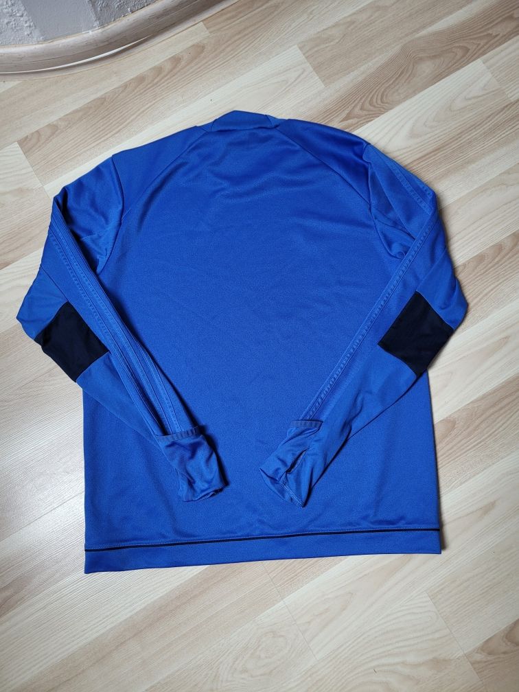 Bluza sportowa męska Adidas L/XL niebieska 3 paski do biegania