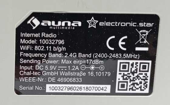 Radio sieciowe internetowe Auna IR-160