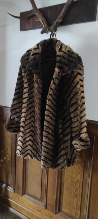 Sztuczne futerko czarno brązowe