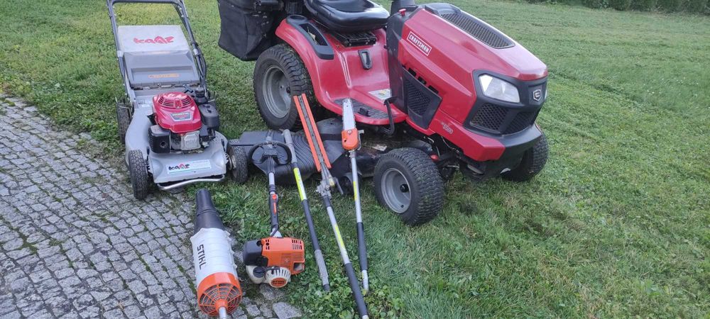 Sprzedam traktorek Craftsman 5500, Stihl kombi zestaw, kosiarka KAAZ