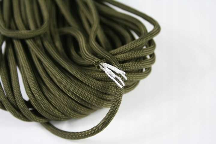 Mocna linka paracord 30m zielona survival outdoor