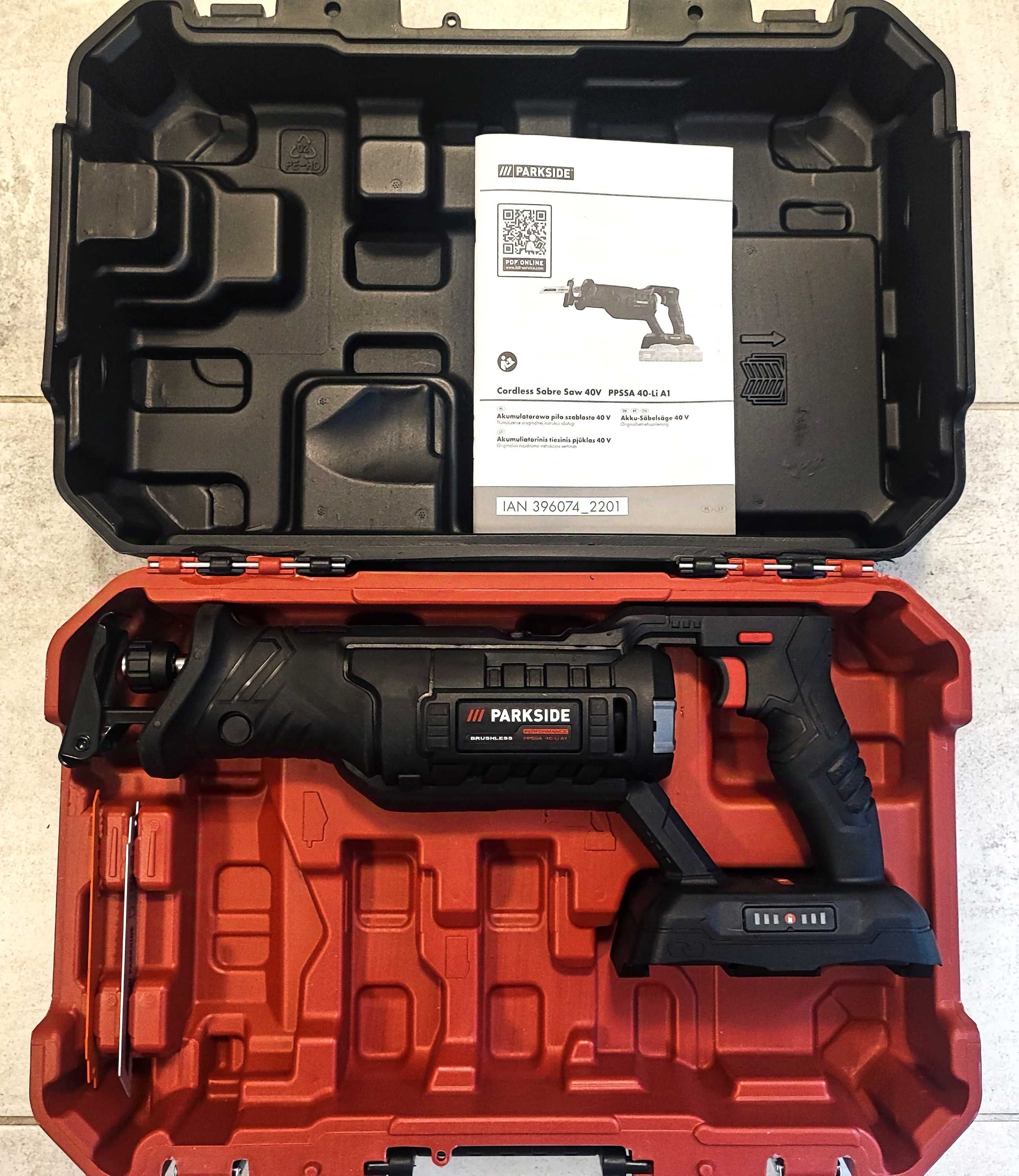 Parkside Performance akumulatorowa piła szablasta 40V PPSSA 40-Li A1