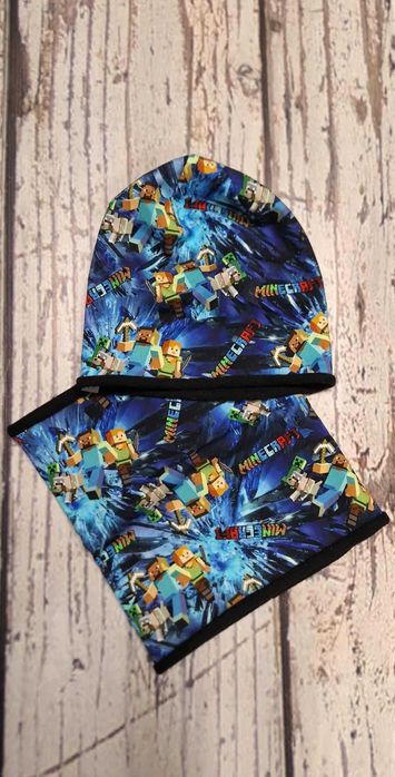 Czapka i komin komplet Minecraft
