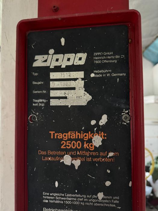 Podnośnik zippo , 2500 kg