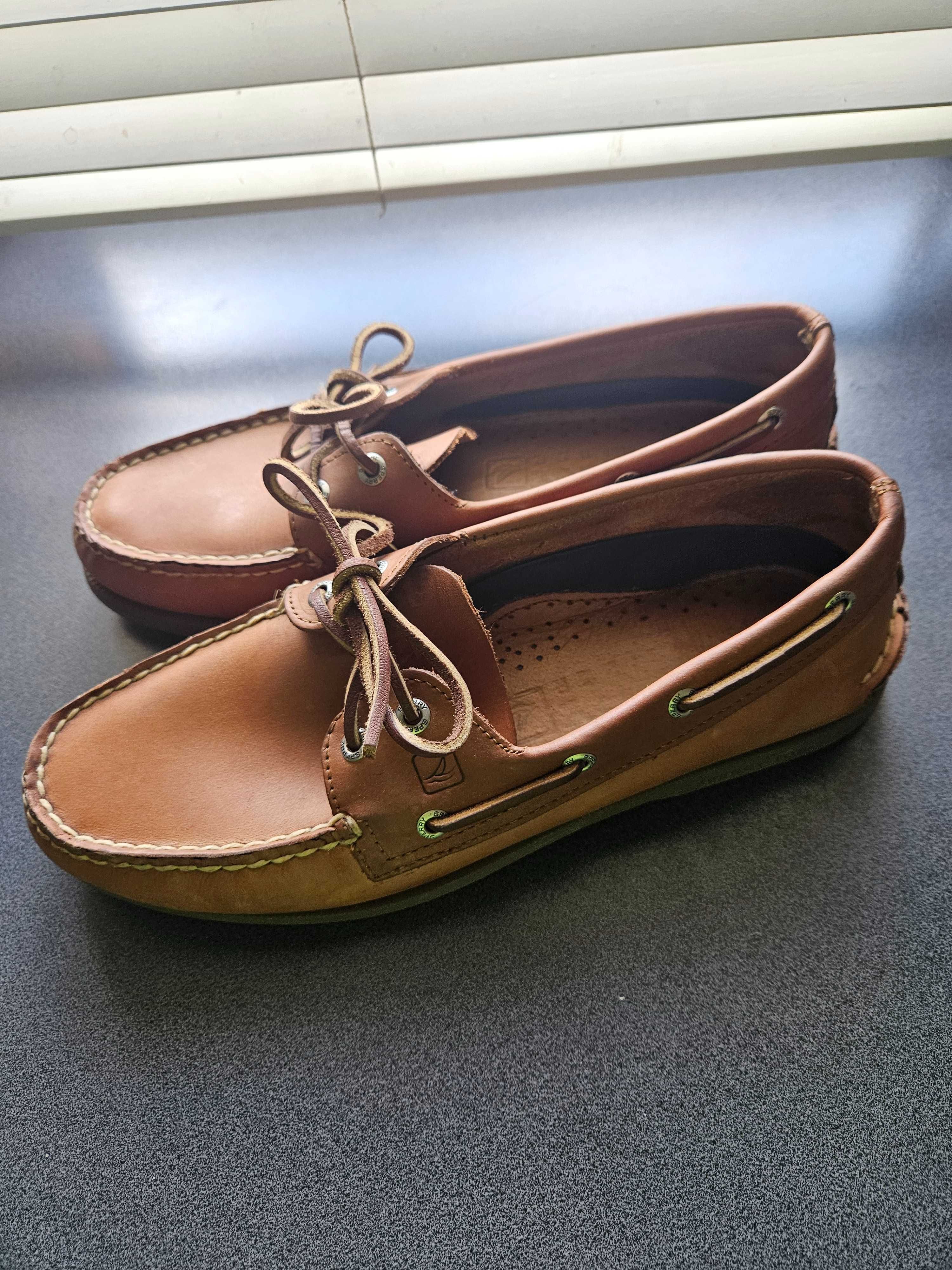 Buty żeglarskie mokasyny Sperry skorzane