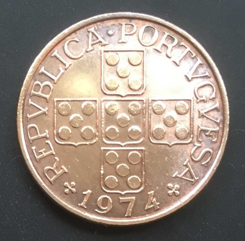 Moeda 1 escudo bronze - Portugal - 1974