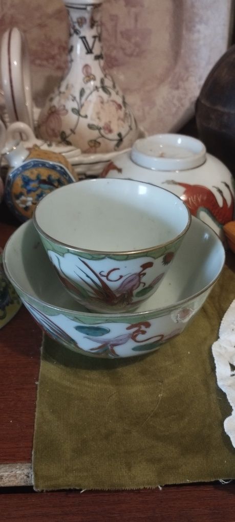 Lindíssimo conjunto de malgas porcelana antiga chinesa sec19