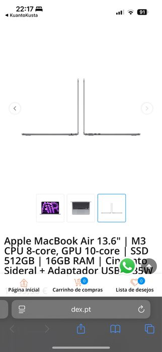 MacBook Air 2025 13,6” M3 512Gb  16GB RAM