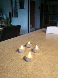 Małe lampki świeczki na baterie ozdobne
