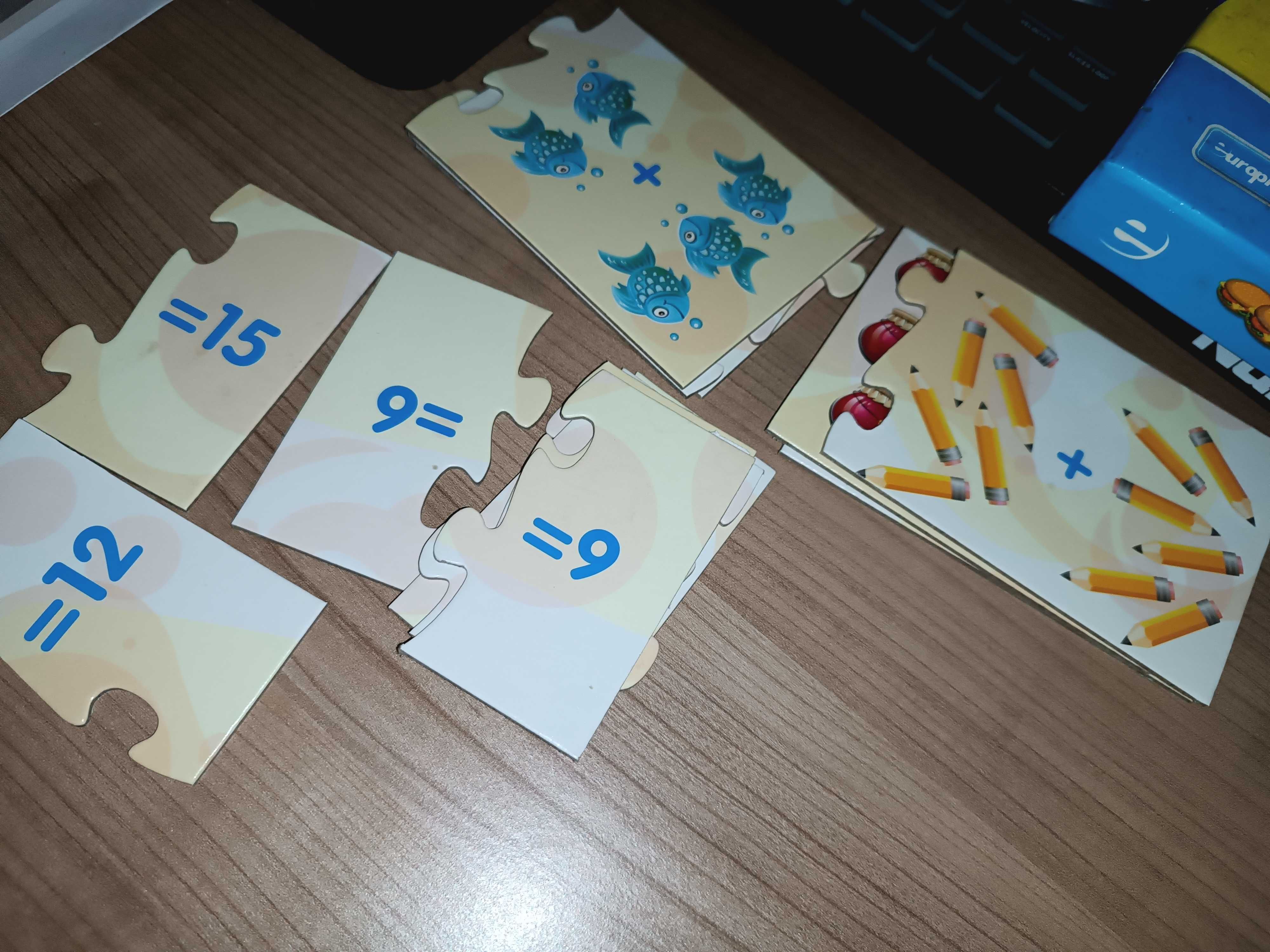 Minipuzzles de somas feito para crianças