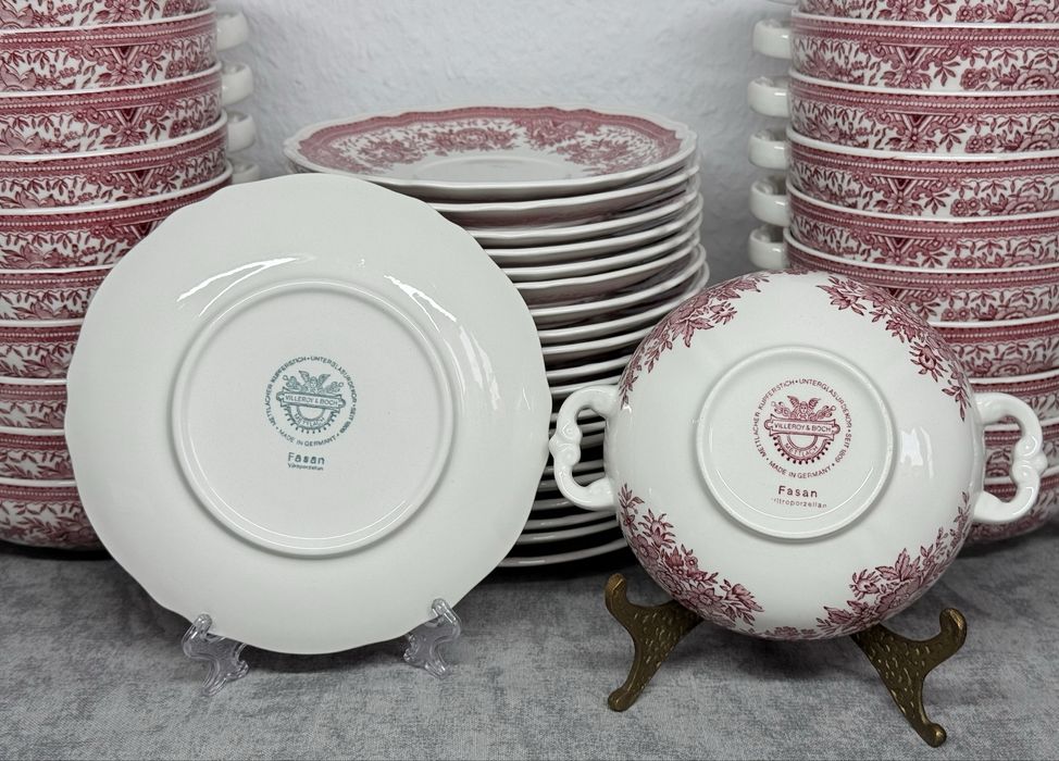 Фарфоровая супница бульоница Villeroy Boch серия Fasan GDR Германия