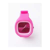 2 szt Silikonowy zegarek żelowy wodoodporny różowy + czarny gratis