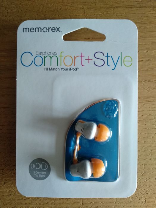 Słuchawki douszne Memorex M10057 Ear Bud C25 pomarańczowe iPod
