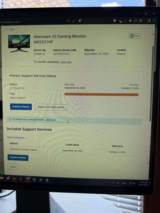 Monitor Dell Alienware AW2521HF