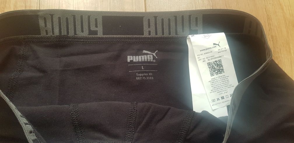 Puma bokserki męskie czarne L Nowe