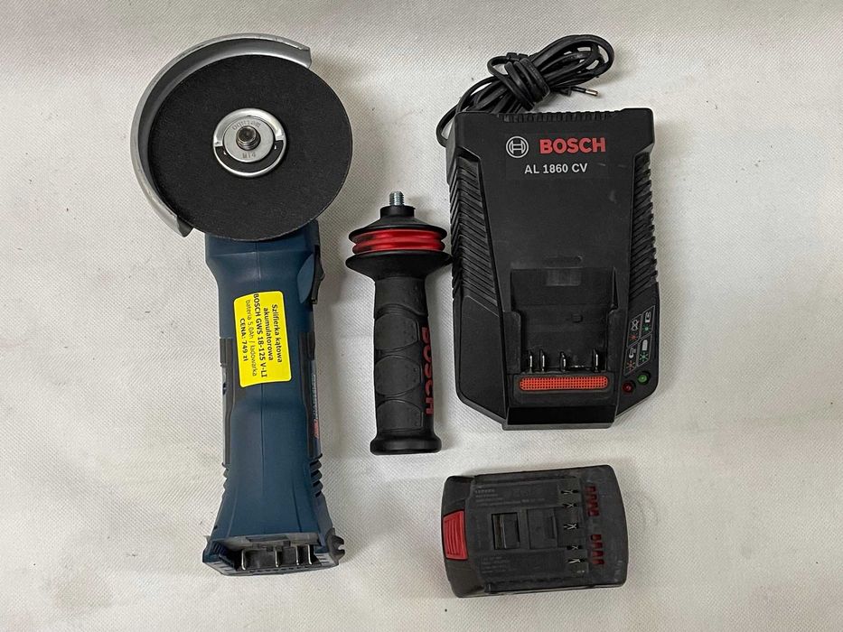 Szlifierka kątowa akumulatorowa BOSCH GWS 18-125 V-LI aku. ładowarka