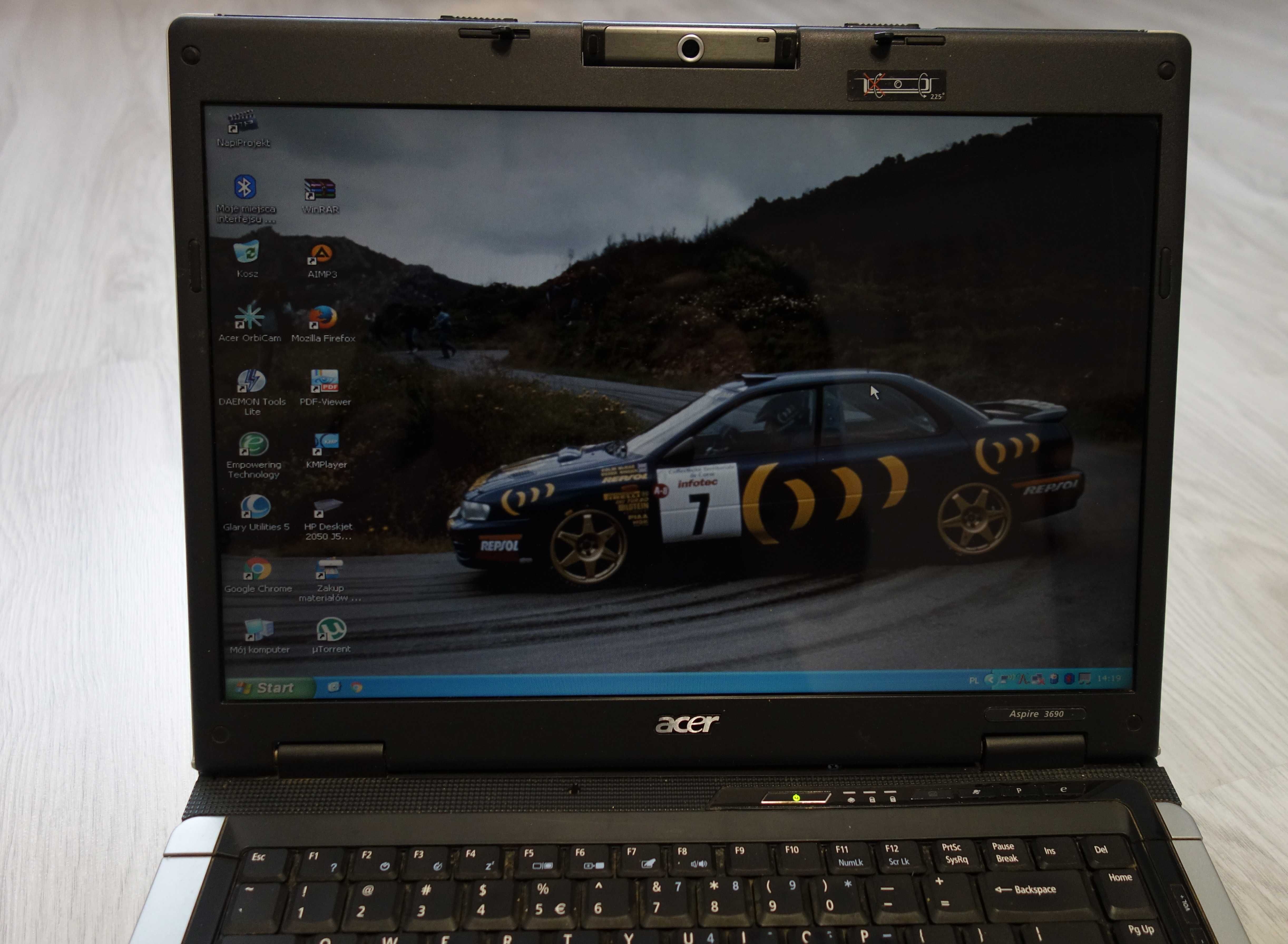 Laptop ACER Aspire 3690 Windows 80GB 1,6GHz Intel 1GB RAM